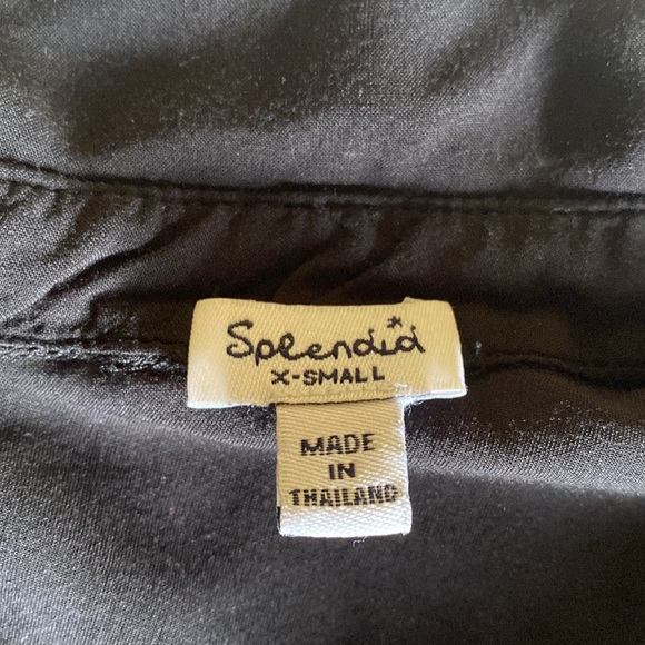 Splendid Black And White Striped V-neck Shirt Top Blouse - Picture 8 of 9